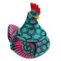 Hand Painted Clay Chicken Bowl with Lid