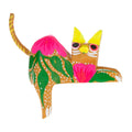 Hand Painted and Carved Hanging Cat Wooden Figurine Alebrije