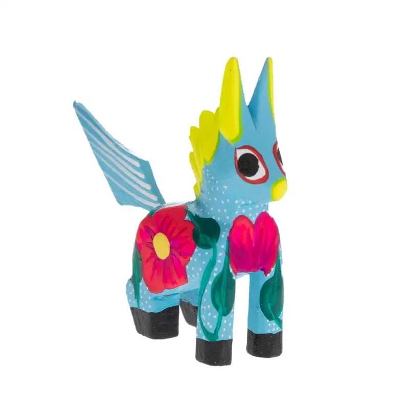 Hand Painted Donkey Wooden Figurine