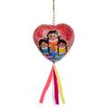 Paper Mache Very Mexican Heart Keychain - 13
