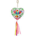Paper Mache Very Mexican Heart Keychain - 5