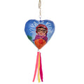 Paper Mache Very Mexican Heart Keychain - 8