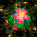 San Miguel Hand-Painted Paper Mache Round Ornament