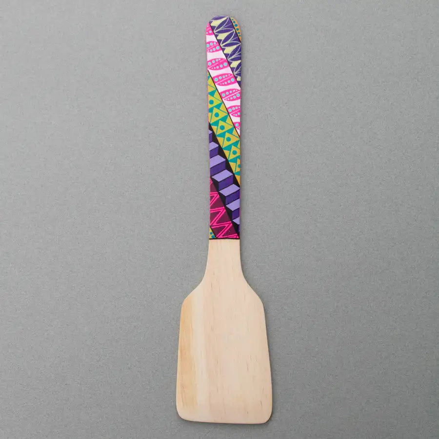 Colorful Hand-Painted Wooden Spatula - 5