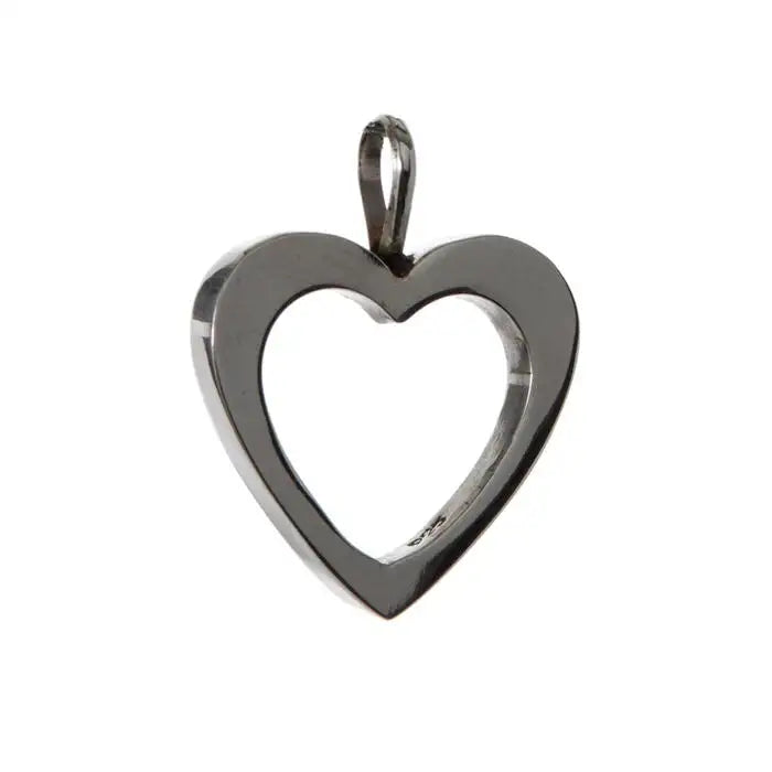 Sterling Silver Open Heart Pendant - 2