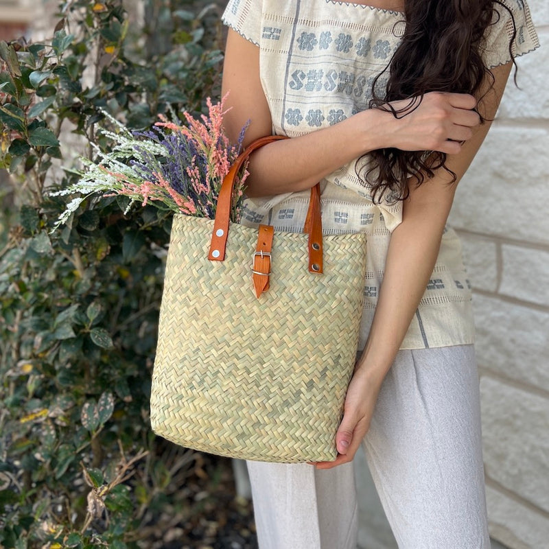 Huatulco Palm Handwoven Tote Beach Bag
