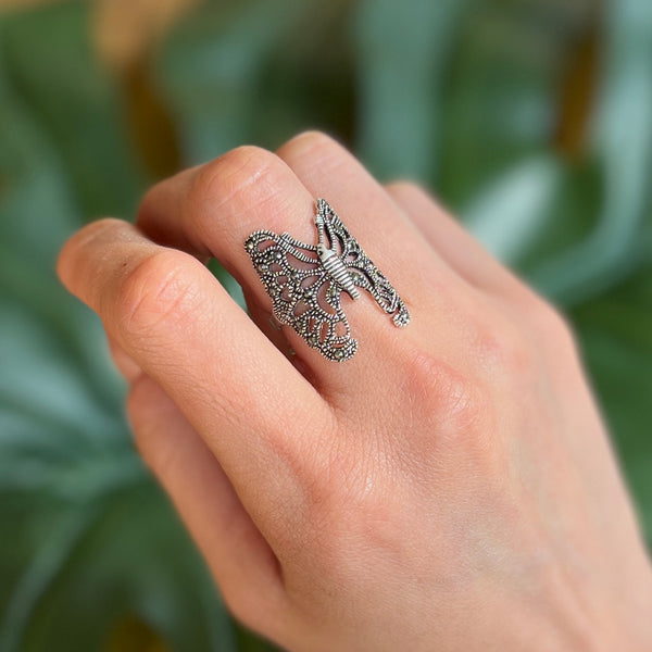 Sterling Silver Enchanted Butterfly Ring