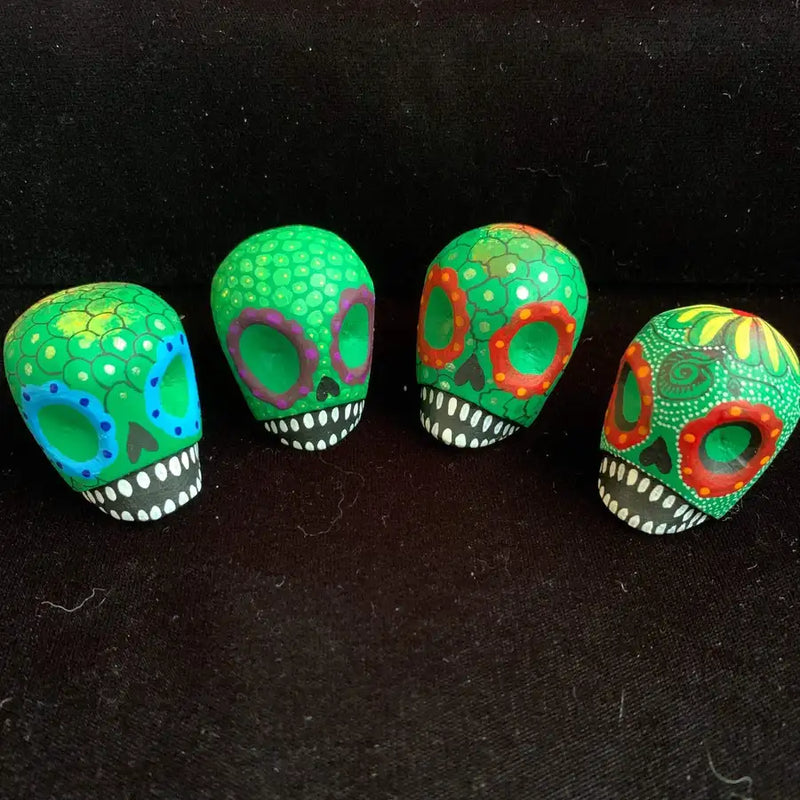Hand Painted Wooden Sugar Skulls - 11