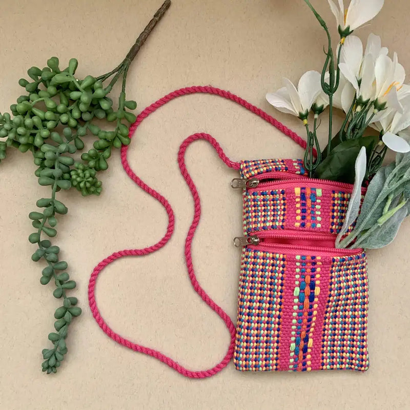Hobo Bag made of woven fabric, 100% cotton - SMOKY - HONEY