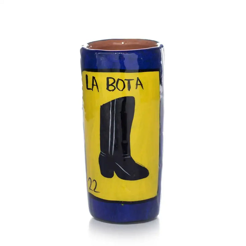 Lotería Hand-painted Clay Shot Glass
