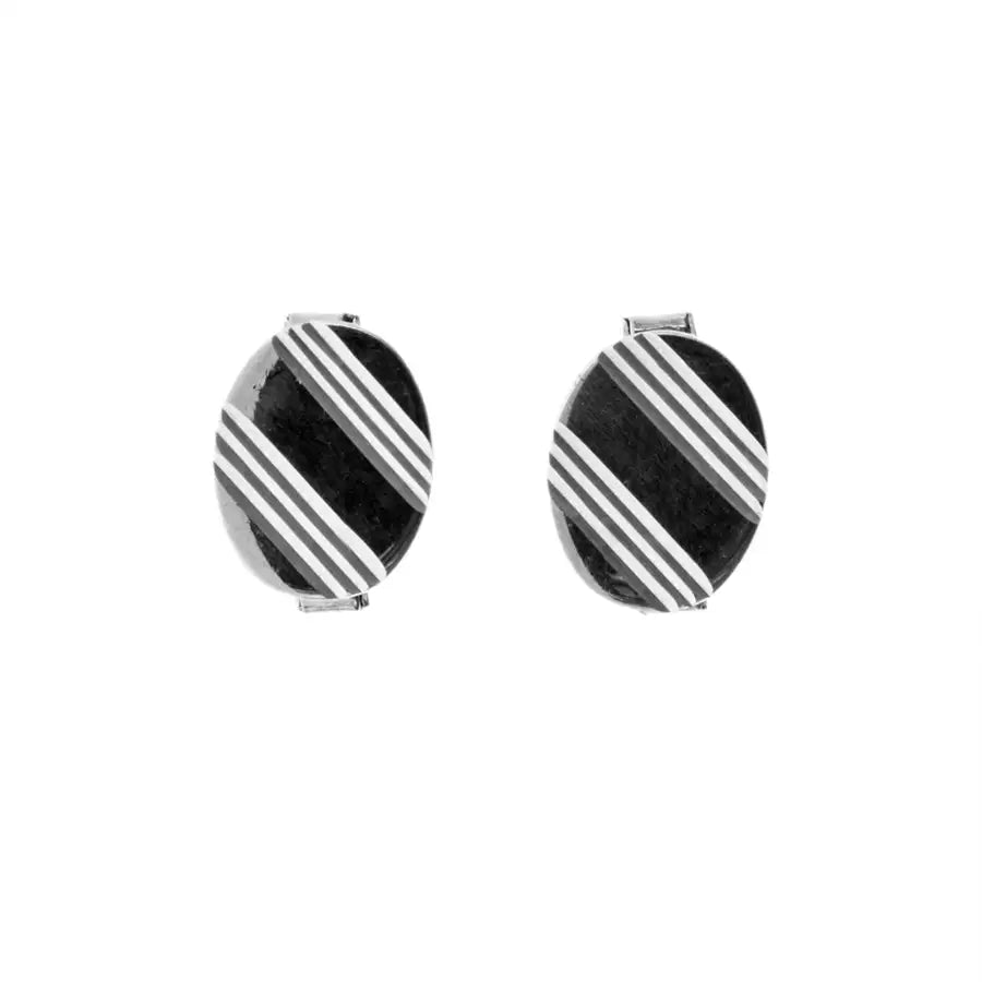 Brilliant Stripes Sterling Silver Cuff Links - 4