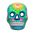 Hand-Painted Xalitla Clay Sugar Skull Wall Art Mask