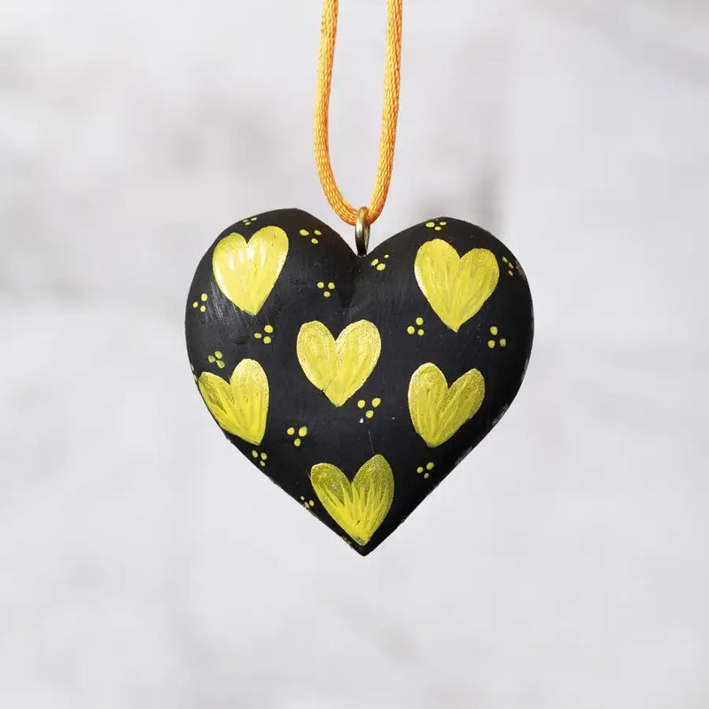 Mexican Heart Hand Painted Necklace - 21
