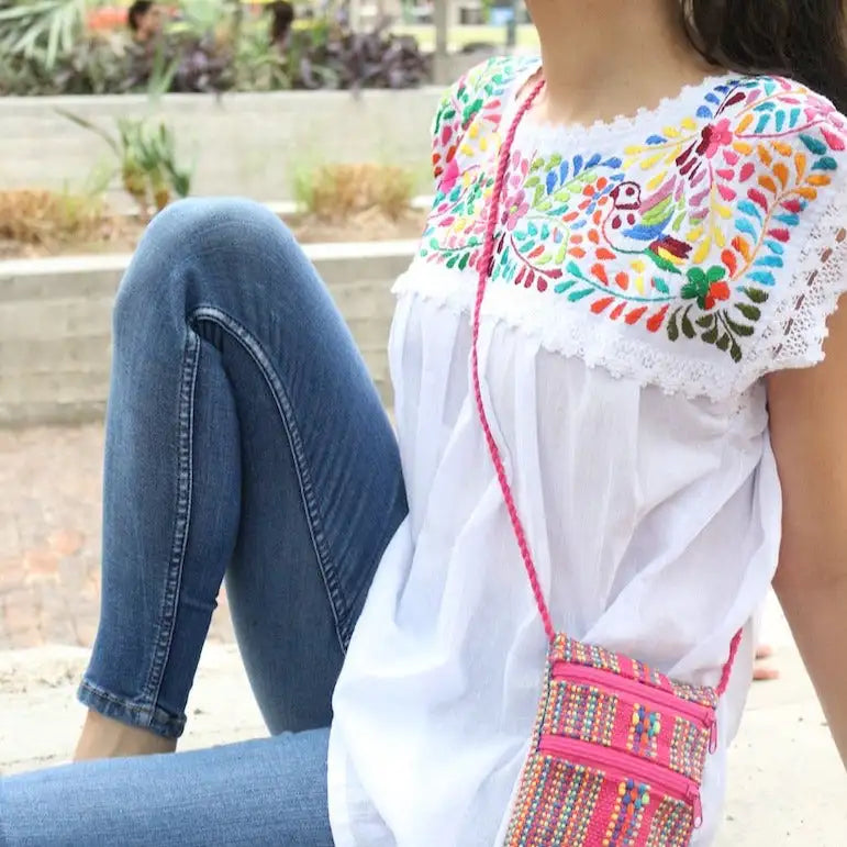 Mitla Hand Embroidered Manta Blouse