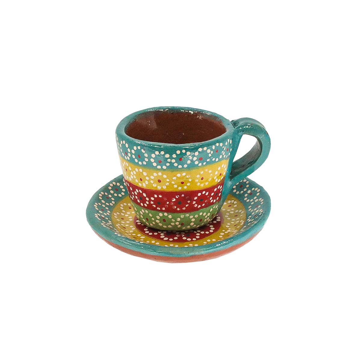 Capula Hand-Painted Espresso Cup with Saucer - 5