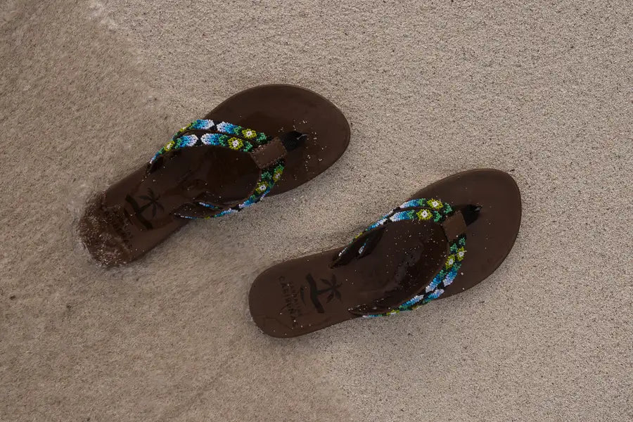 Nierika Huichol Art Sandals 