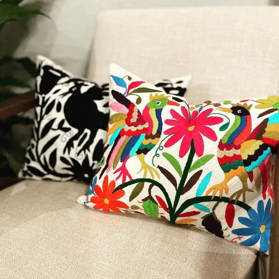 Mexican Pillow Cover, Otomi, Mexican Cushion, Cojines Decorativos, Coussin  Mexicain, Mexican Decor, Mexican Otomi Style, Mexican Craft. 