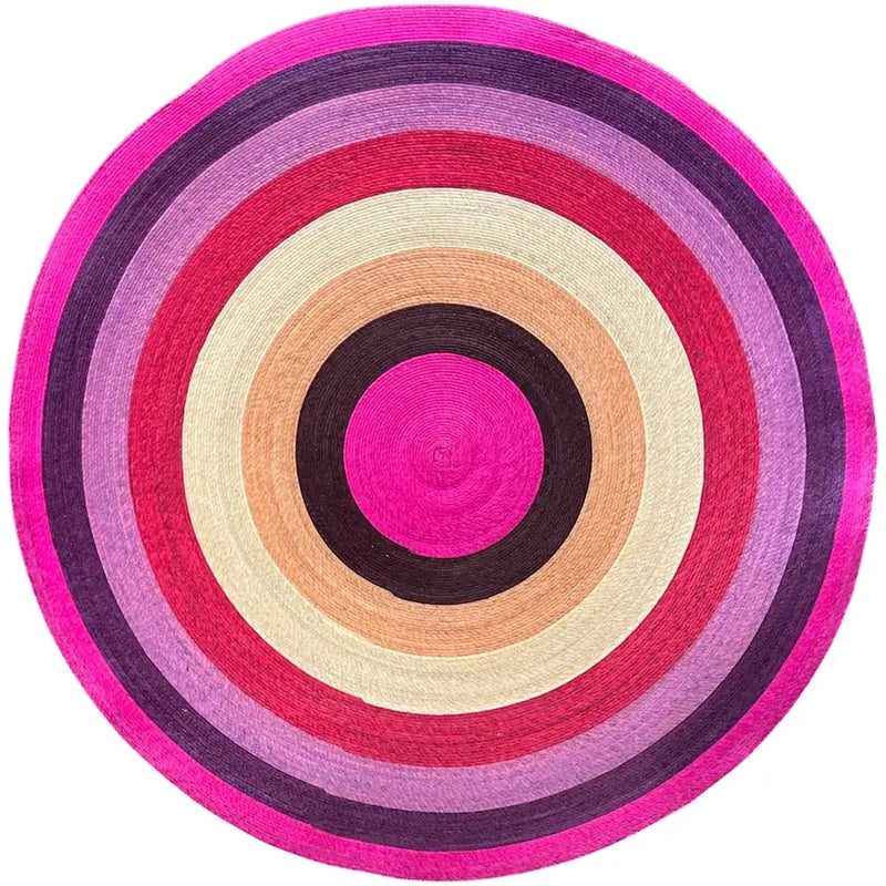 Handwoven Palm Round Area Rug - 8
