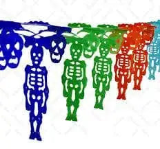 Papel Picado Calacas Doing Things Banner - 2