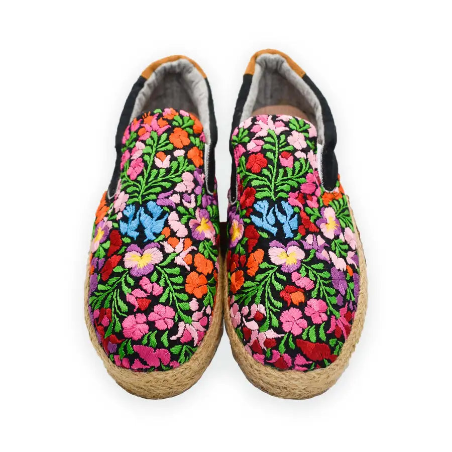 San Antonino Multicolor Floral Embroidery Platform Espadrille - 3