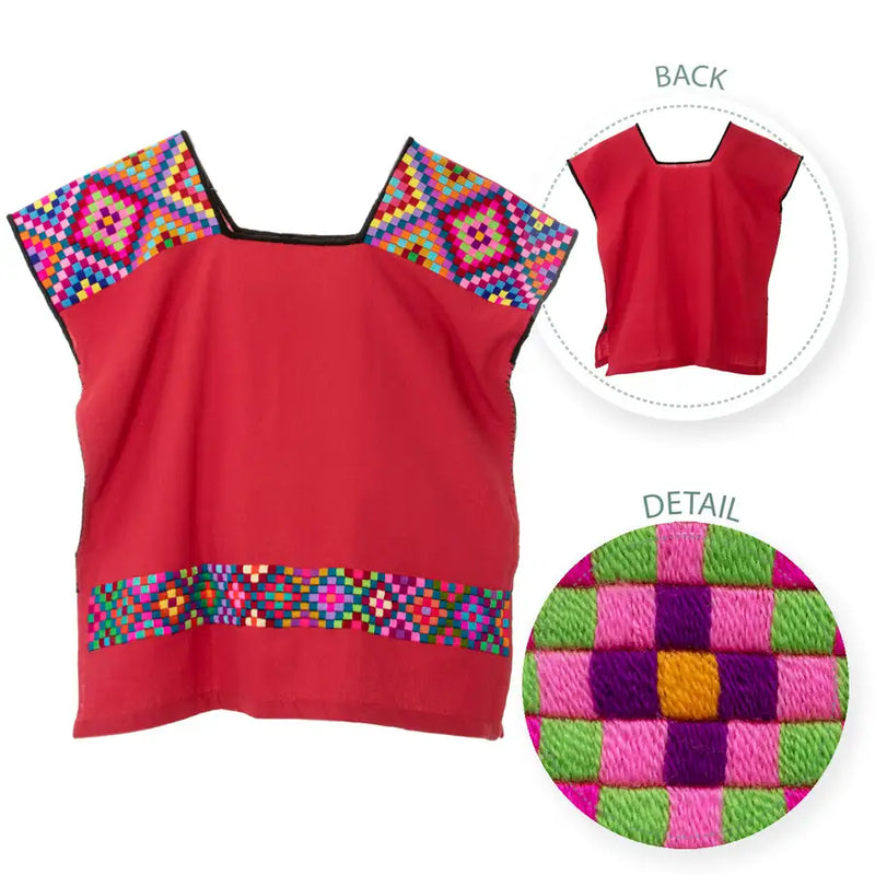 Ch'ol Horizon Hand-Embroidered Modern Geometric Huipil (+ Colors)