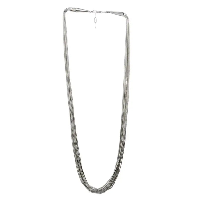 Perla Sterling Silver Liquid Silver Necklace - 30 strands - 3
