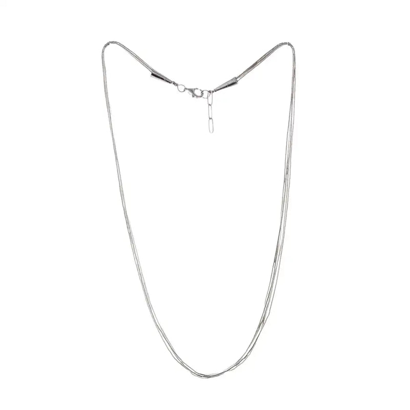 Virginia Sterling Silver Liquid Silver Necklace - 5 strands - 3