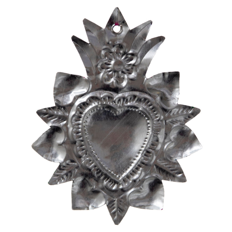 Extra Detailed Medium Mexican Milagro Tin Hearts