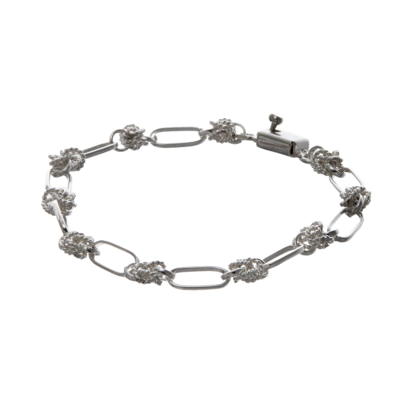 Sterling Silver Links and Knots Bracelet - 1