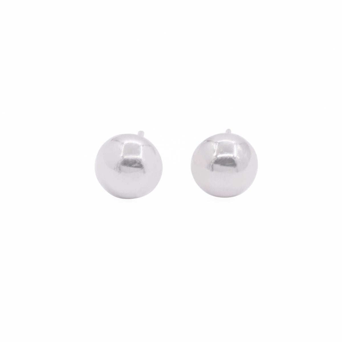 Sterling Silver Hemisphere Stud Earrings - 2