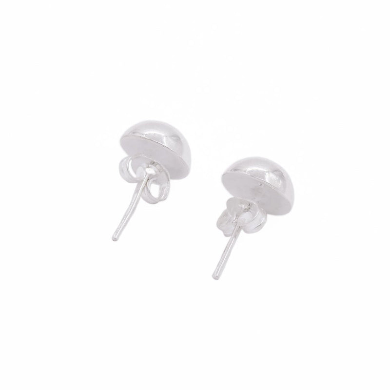Sterling Silver Hemisphere Stud Earrings - 3