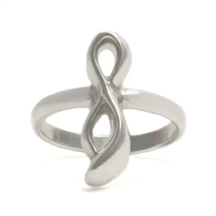 Sterling Silver Intertwined Drop Ring - Aqua Collection