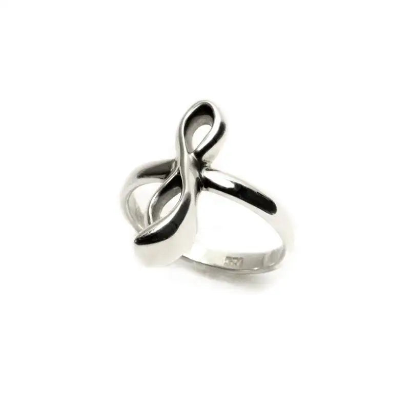 Sterling Silver Intertwined Drop Ring - Aqua Collection - 1