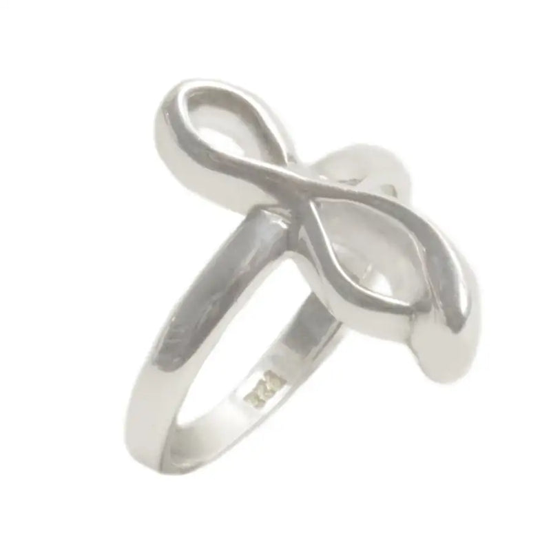 Sterling Silver Intertwined Drop Ring - Aqua Collection - 3