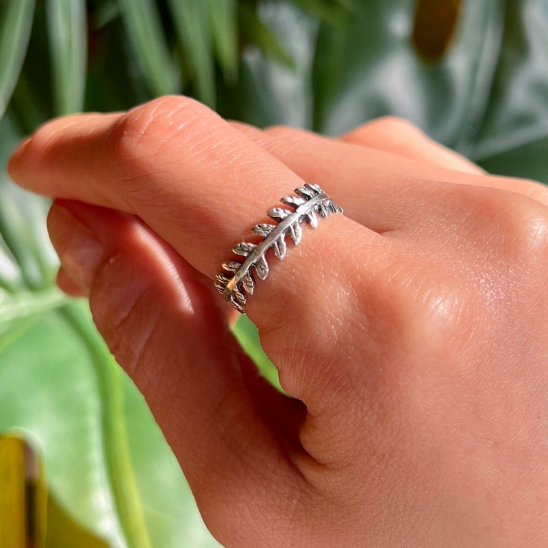 Shop Dixi Sterling Silver Ring | Olive Leaf Wishbone Ring