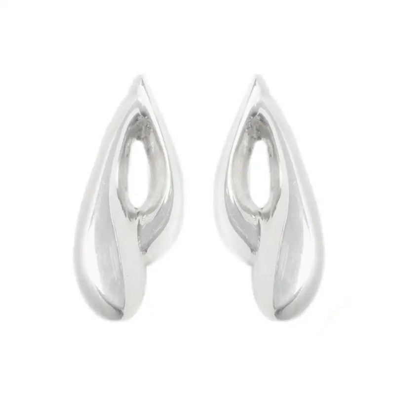 Sterling Silver Two Drops Earrings - Aqua Collection