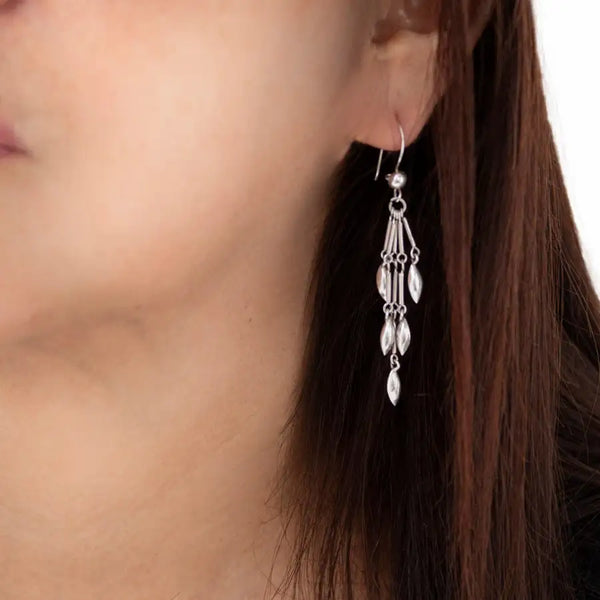 Sterling Silver Rain Drop Earrings