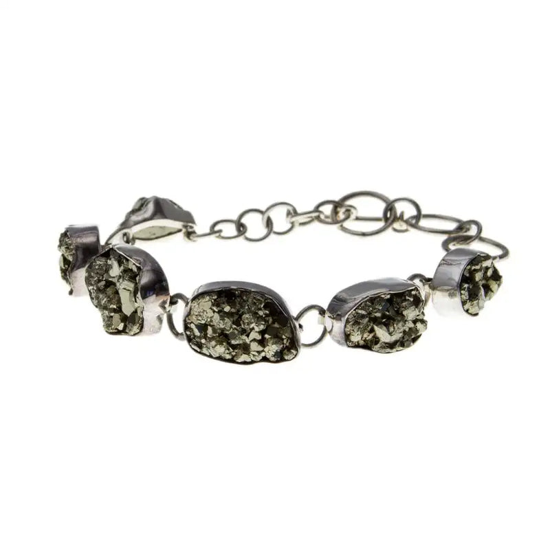 Pyrite and Gold Coated Pyrite Bracelet