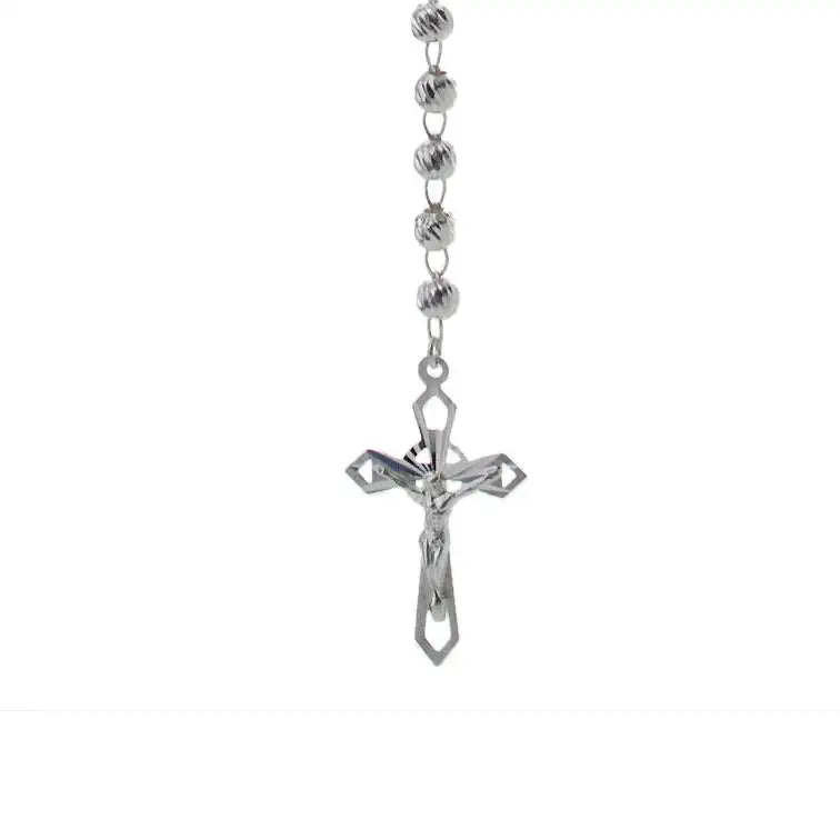 Sterling Silver Rosary Necklace - 3