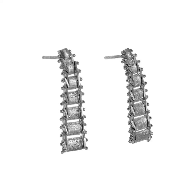 Sterling Silver Structured Earrings - 1