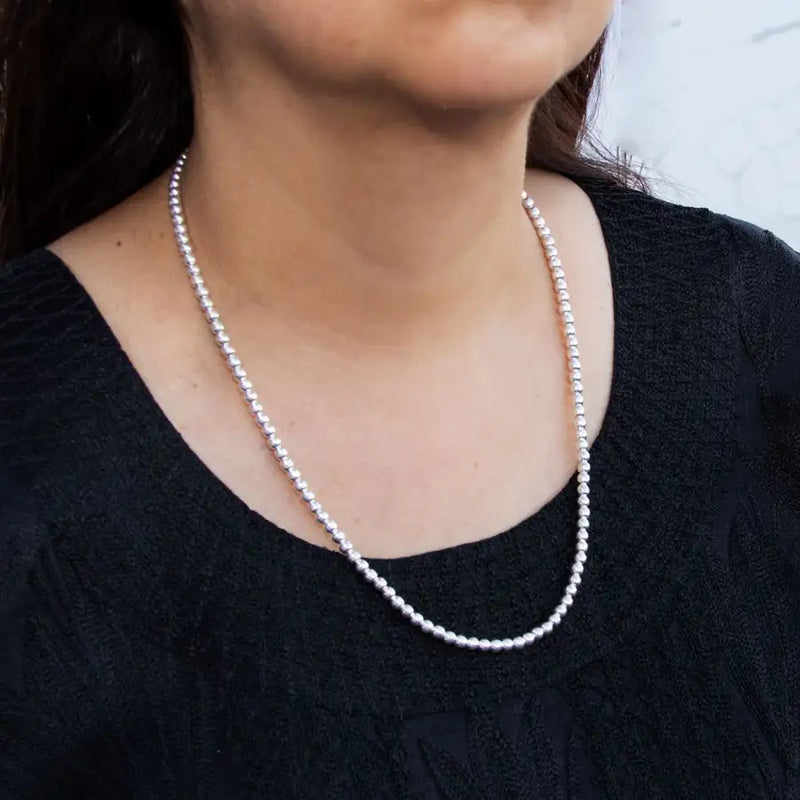 Sterling Silver Timeless Ball Chain Matinee Necklace- 20