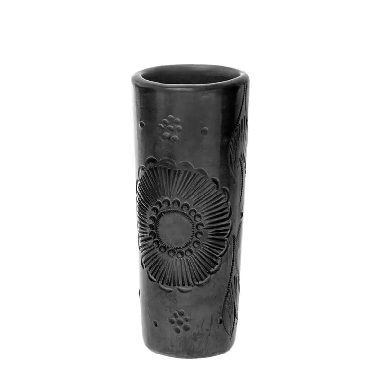 Barro Negro, Black Clay, Carved Tall Shot Glass - 2