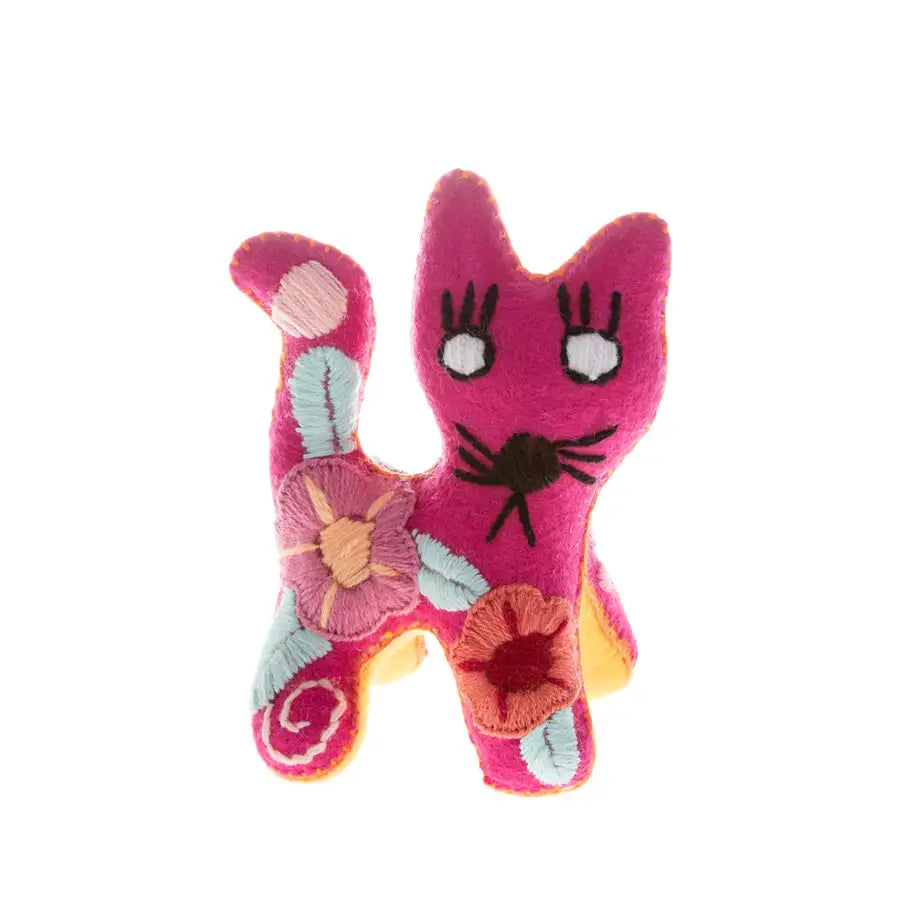 Cat Hand-Embroidered Stuffed Animal - 5