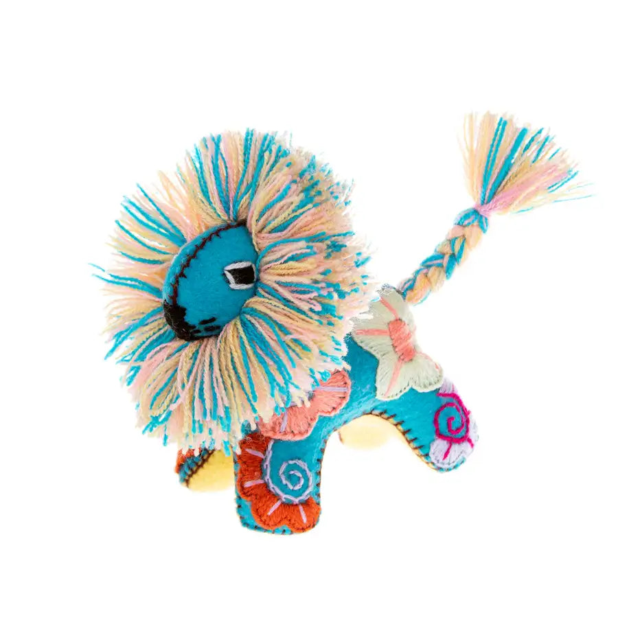 Lion Hand-Embroidered Stuffed Animal - 9