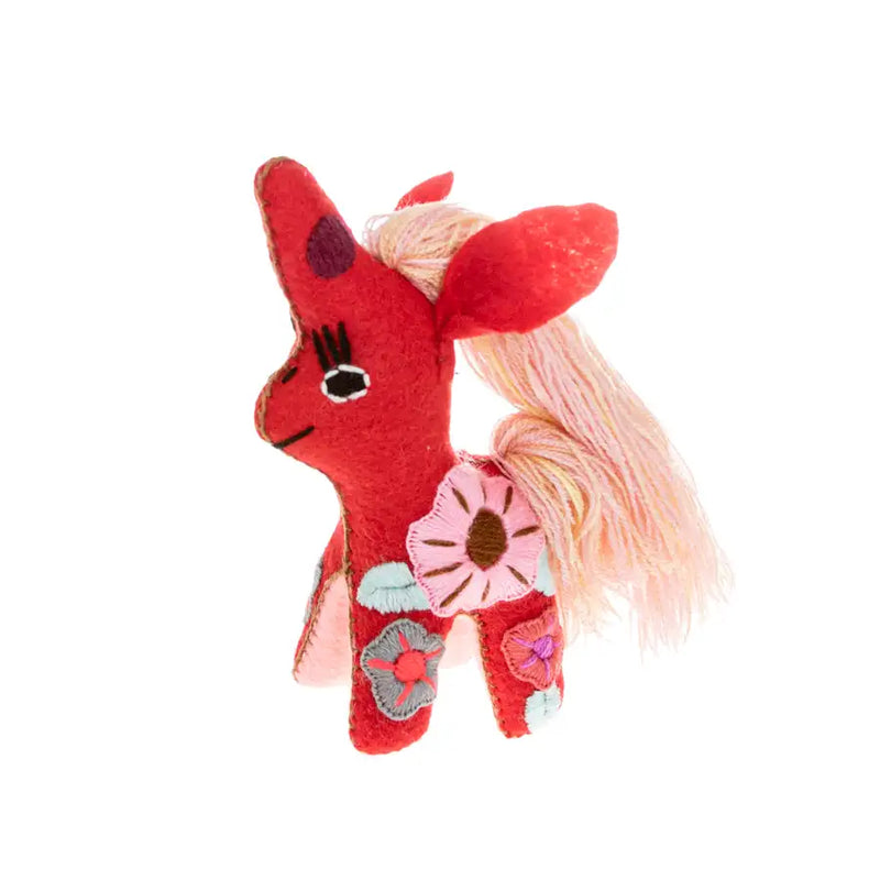 Unicorn Hand-Embroidered Stuffed Animal - 3