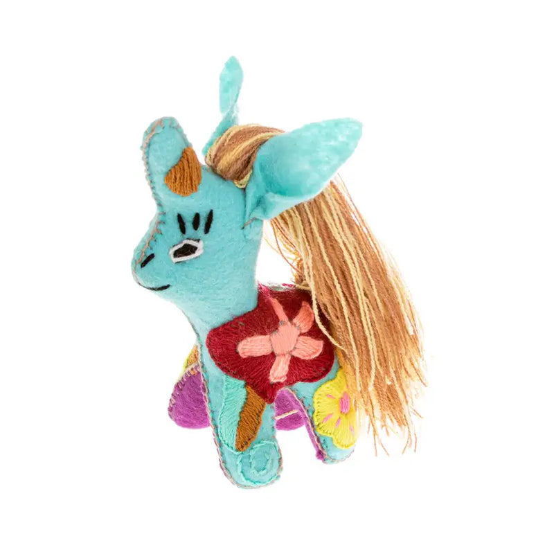 Unicorn Hand-Embroidered Stuffed Animal - 4