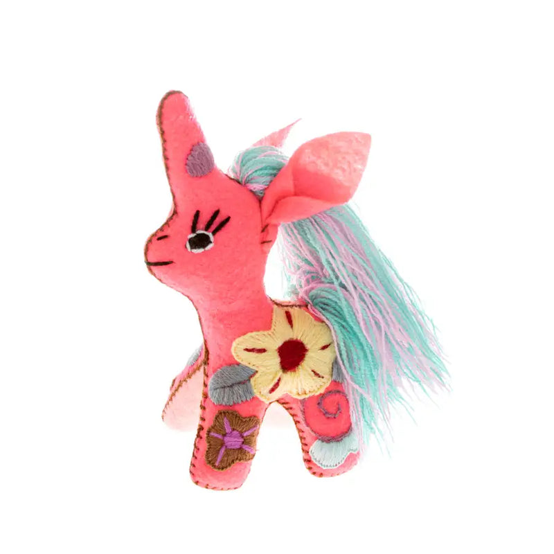 Unicorn Hand-Embroidered Stuffed Animal - 5