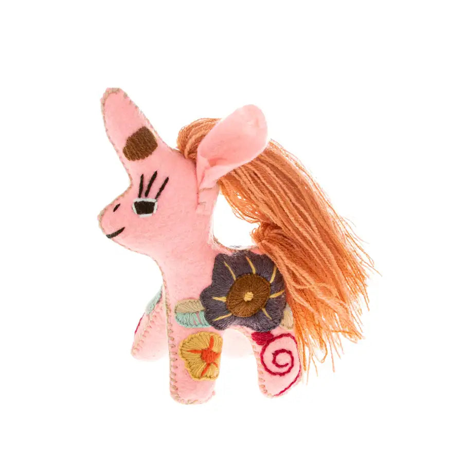 Unicorn Hand-Embroidered Stuffed Animal - 6