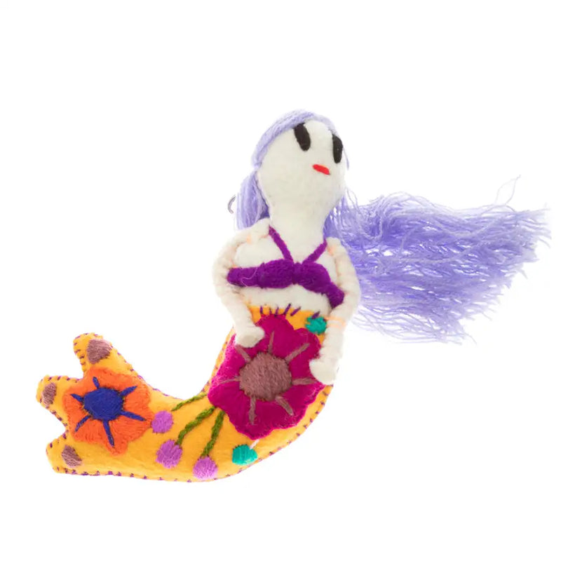 Mermaid Hand-Embroidered Stuffed Doll - 4