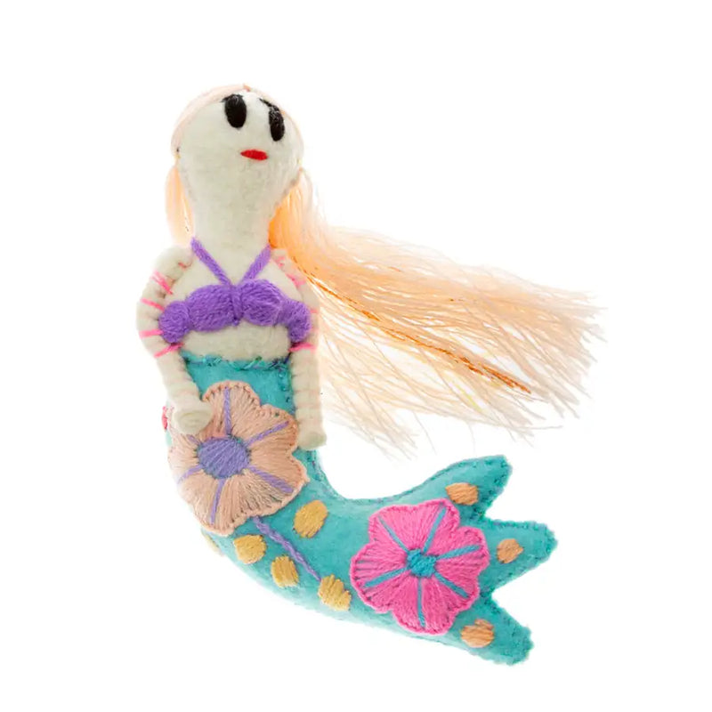 Mermaid Hand-Embroidered Stuffed Doll - 7